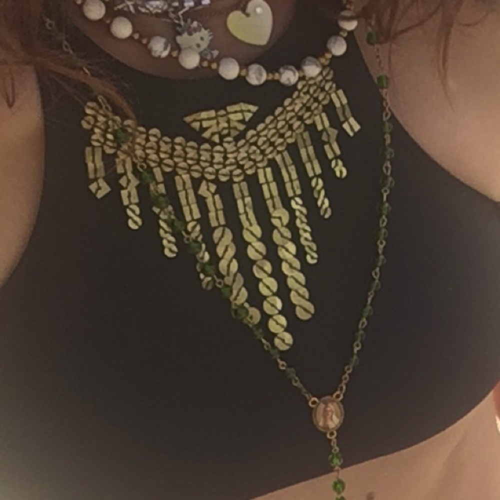 Halter style bikini top with printed inside